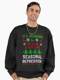 It's Beginning To Look A Lot Like Seasonal Depression Premium Oversized Sweatshirt