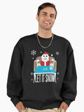 Let It Snow Funny Christmas Premium Oversized Sweatshirt