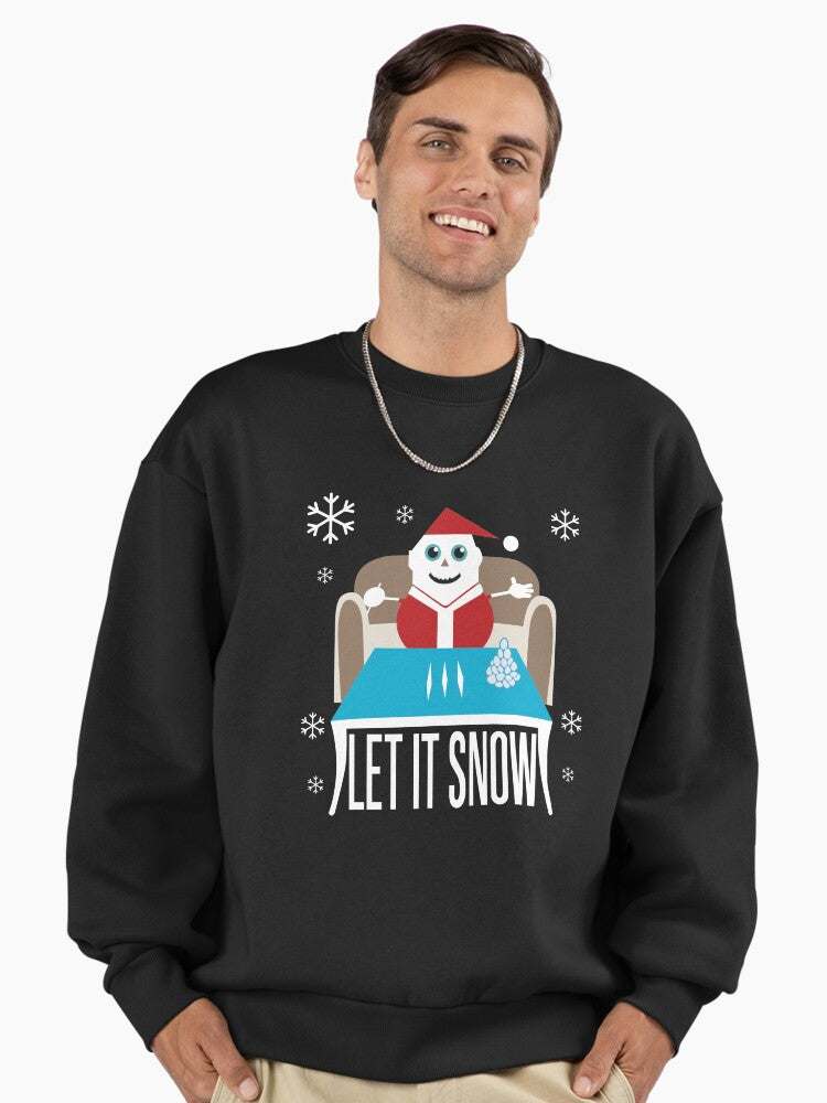 Let It Snow Funny Christmas Premium Oversized Sweatshirt