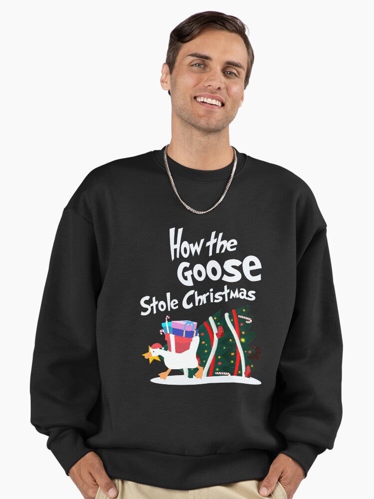 How The Goose Stole Christmas Premium Oversized Sweatshirt
