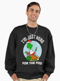 I'm just here for the food Premium Oversized Sweatshirt