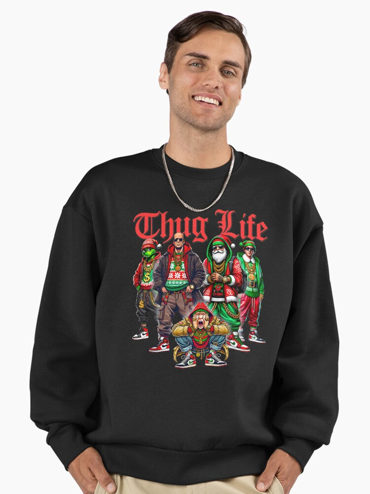 Viral Thug Life Christmas Cool Design Premium Oversized Sweatshirt