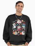 Christmas Cat Party - Xmas Gifts Premium Oversized Sweatshirt