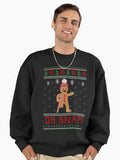 Oh Snap! Christmas Gingerbread Man Premium Oversized Sweatshirt