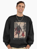 Retro Funny Walking in a Winter Wonderland Merry Christmas Premium Oversized Sweatshirt