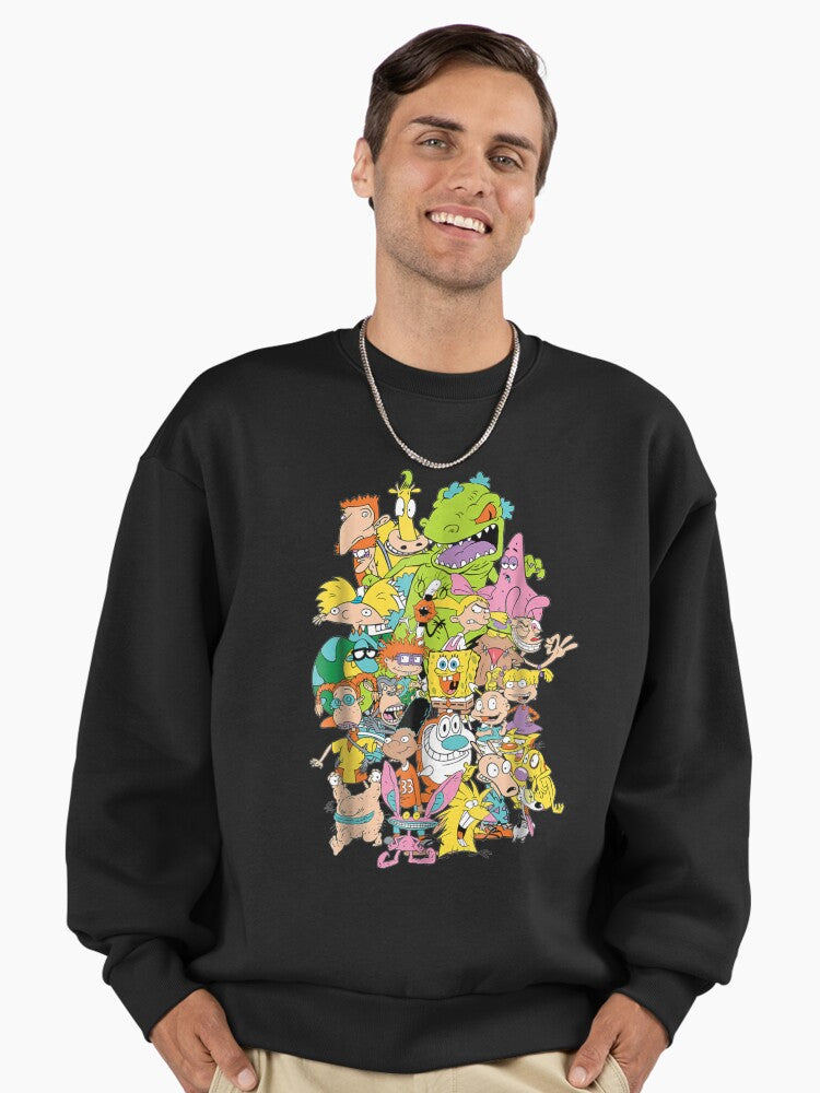 Nickelodeon Complete Nick 90s Throwback Character Premium Oversized Sweatshirt