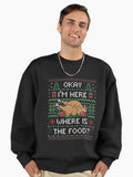 I'm Here Where is The Food? (ugly xmas sweater) by Tobe Fonseca Premium Oversized Sweatshirt