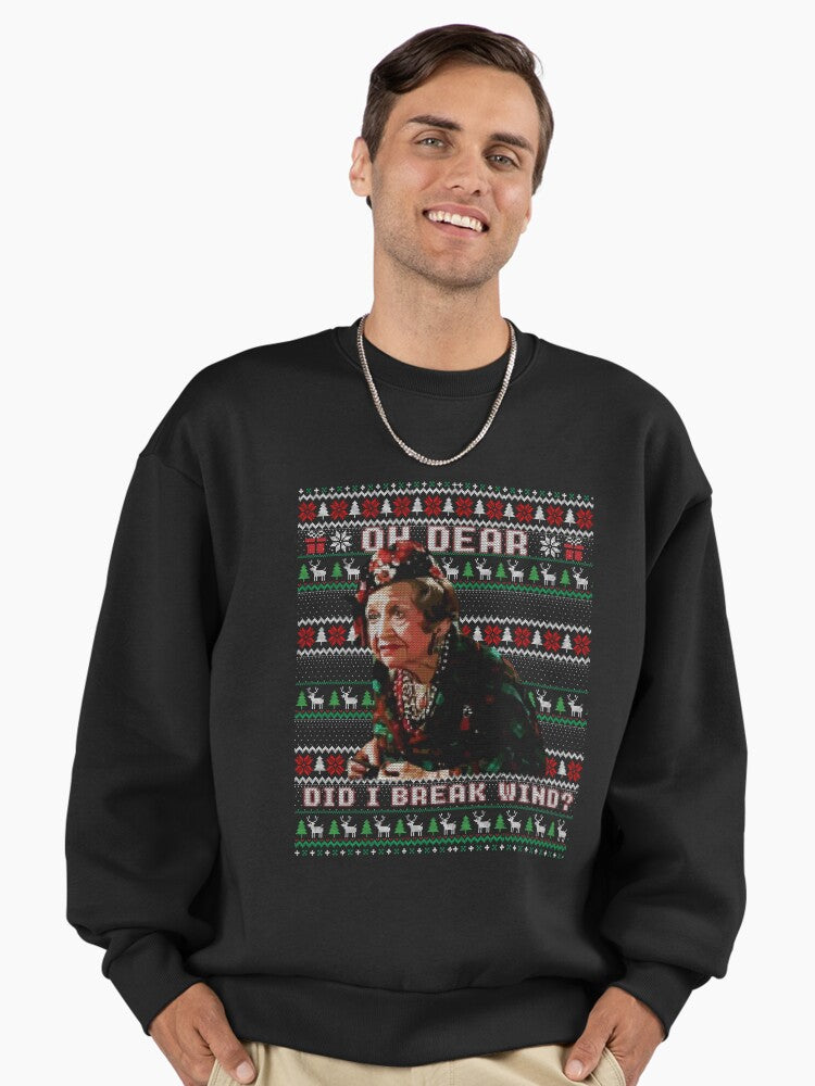 Christmas Vacation - Aunt Bethany Did I Just Break Wind funny ugly sweater Premium Oversized Sweatshirt