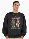 Snowasis Christmas Jumper - Some Might Sleigh Premium Oversized Sweatshirt
