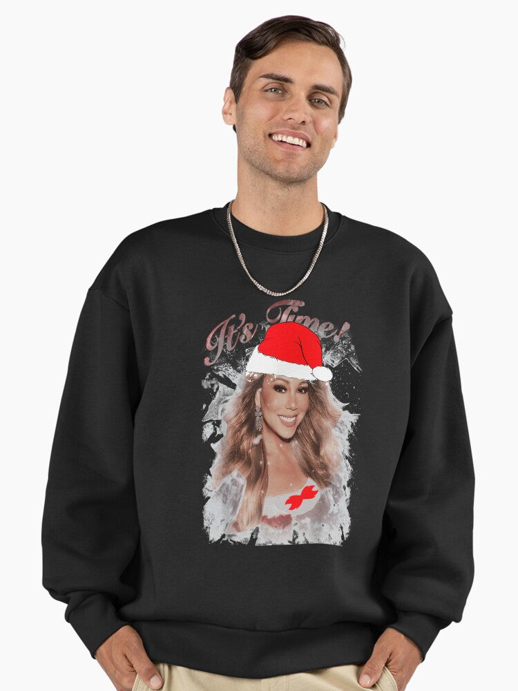 Mariahh CAREY Official It's Time Gift Men, Kid, Women Christmas Premium Oversized Sweatshirt