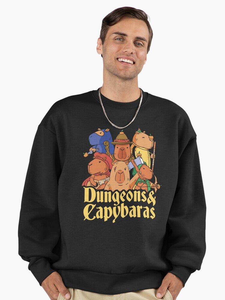 dungeons and capybaras Premium Oversized Sweatshirt