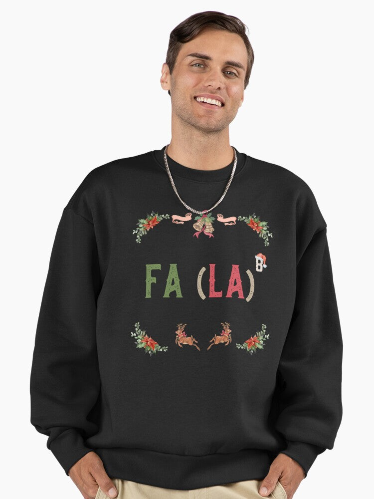 FA (LA)8 Math Teacher Christmas Music Premium Oversized Sweatshirt
