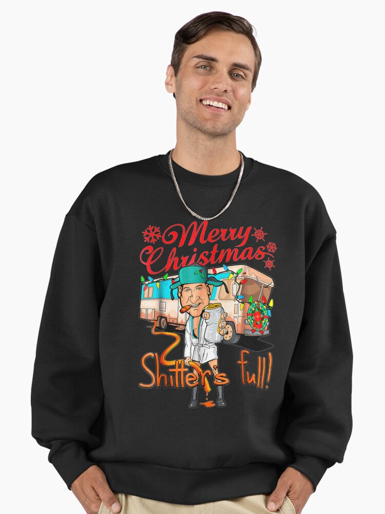 Funny-Merry-Christmas-Shitters-Full-Cousin-Eddie Premium Oversized Sweatshirt