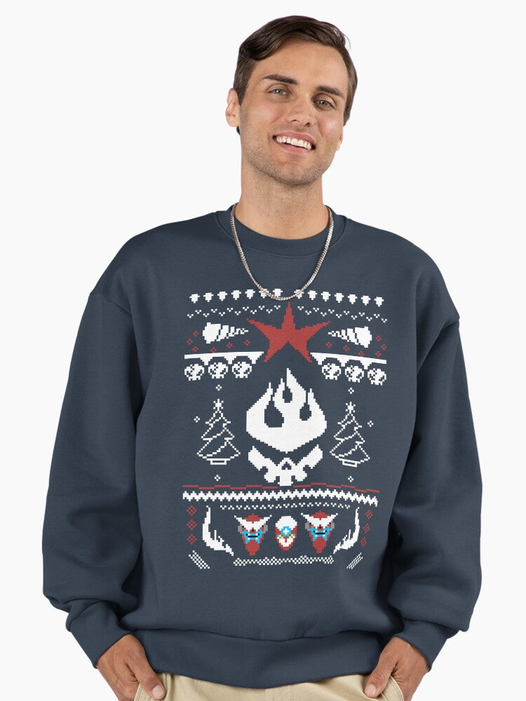An Ugly Gurren Lagann Christmas Sweater Premium Oversized Sweatshirt