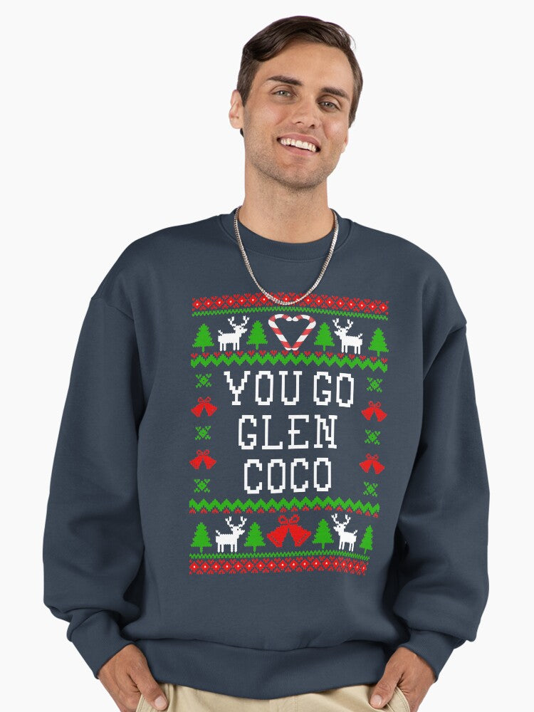 You Go Glenn Coco - Mean Girls Quote - Ugly Christmas Sweater Style Premium Oversized Sweatshirt