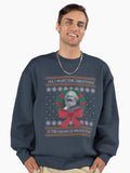 Karl Marx "Seize the Means of Production" Funny Ugly Christmas Sweater Premium Oversized Sweatshirt