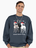 Christmas Iggy - Italian Greyhounds Premium Oversized Sweatshirt