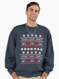 Pickleball ugly Christmas sweater style Premium Oversized Sweatshirt