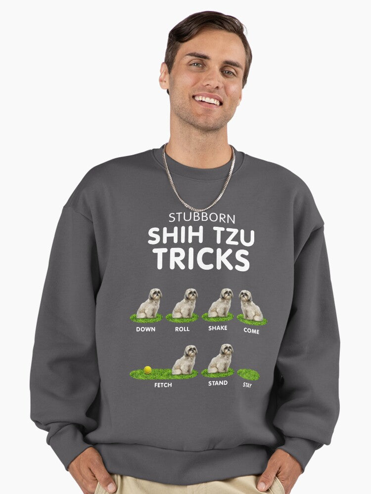 Funny Shih Tzu - Stubborn, Stubborn and Cute Premium Oversized Sweatshirt