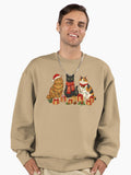 christmas cat Premium Oversized Sweatshirt