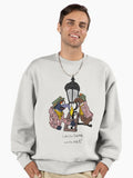 Light the lamp, not the rat! (with full lamp post) Premium Oversized Sweatshirt