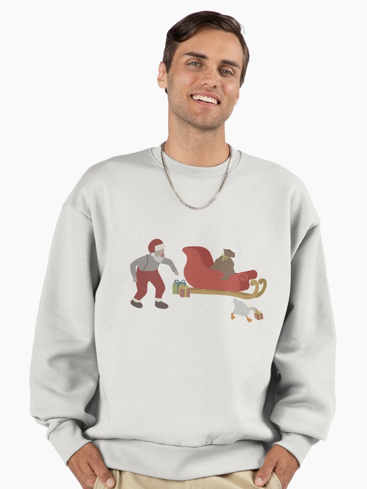 How The Goose Stole Christmas - Goose Game Premium Oversized Sweatshirt