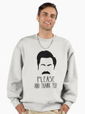 Funny Man Ron Swanson Premium Oversized Sweatshirt