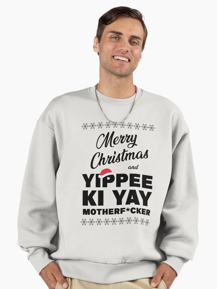 MERRY CHRISTMAS AND YIPPEE KI YAY MOTHERF*CKER, die hard christmas Premium Oversized Sweatshirt