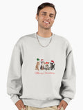 Merry Christmas, Christmas humor, funny Christmas design, funny cats Premium Oversized Sweatshirt