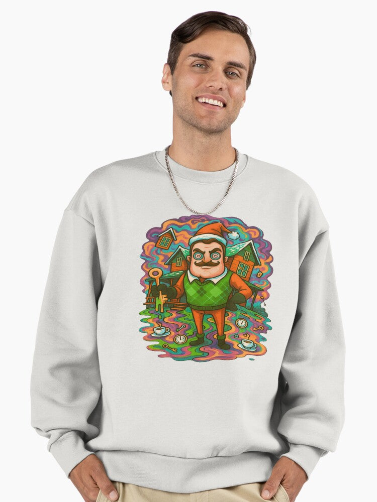 Hello Neighbor: Christmas Sneak (Psychedelic Holiday Edition) Premium Oversized Sweatshirt