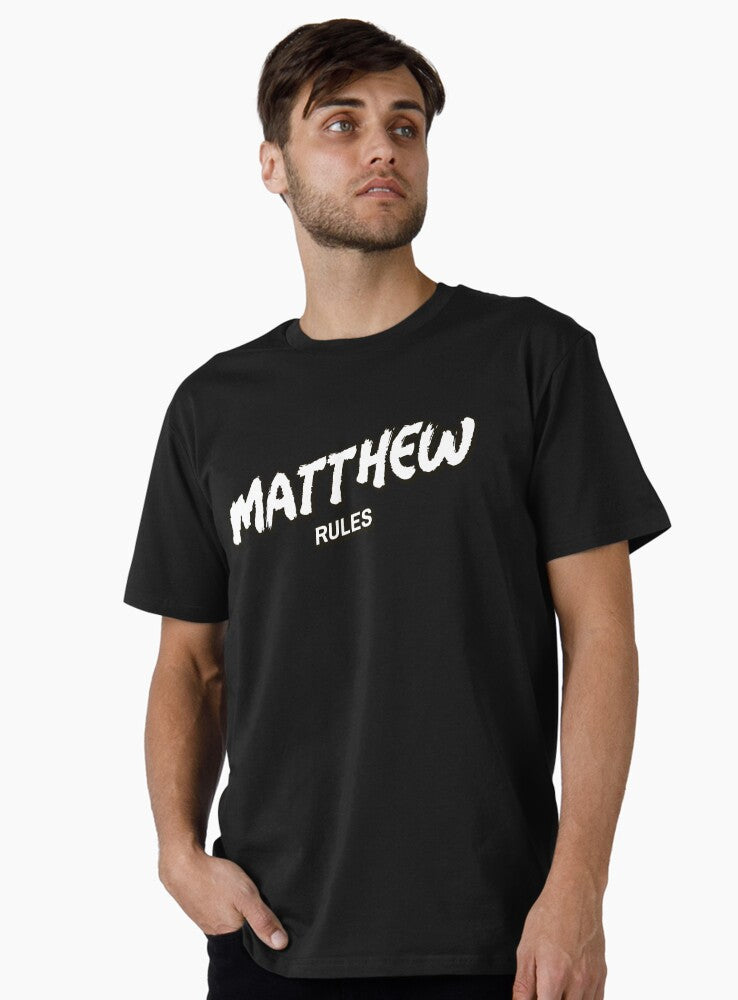 Matthew rules custom name Premium T-Shirt | Graphic T-Shirt for Unisex