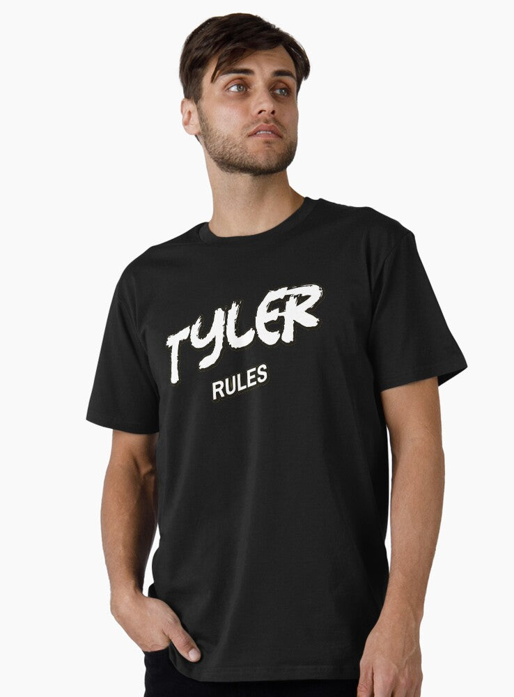 Tyler rules custom name Premium T-Shirt | Graphic T-Shirt for Unisex