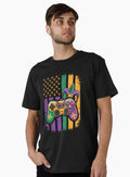 Video Flag Beads Kids Mardi Gras Gamer Boys Men Premium T Shirt T Shirt Minimal Style