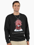 Christmas Is Coming Santa Candy Cane Throne T-Shirt Pullover Sweatshirt