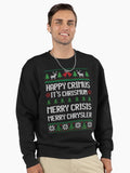 Merry Chrysler - Happy Crimus, Merry Crisis Funny Ugly Sweater Christmas Pullover Sweatshirt