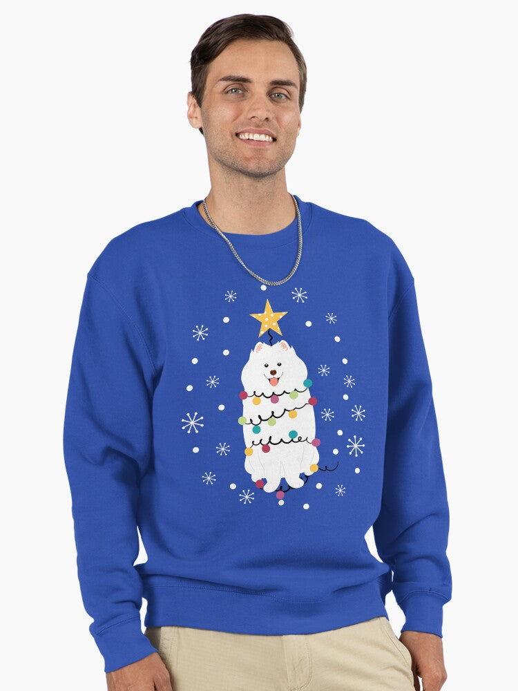 Samoyed Christmas Tree Pullover Sweatshirt