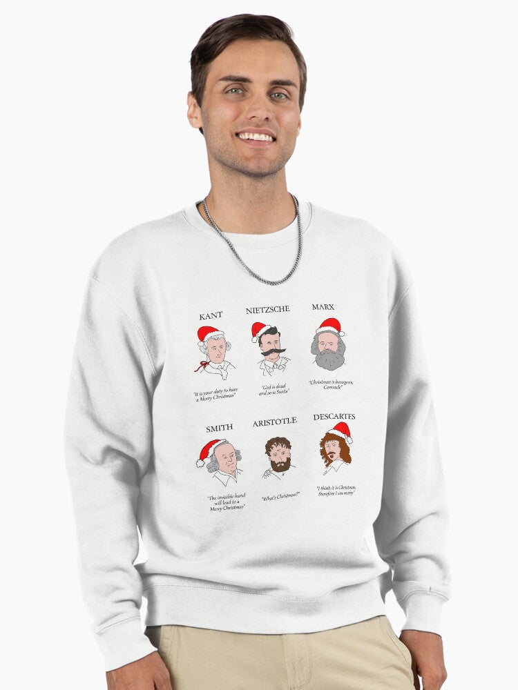 Christmas Philosophers (Funny) Pullover Sweatshirt