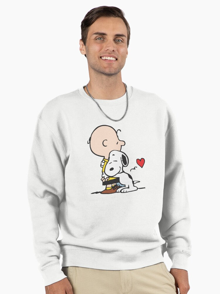 dog hug child Pullover Sweatshirt