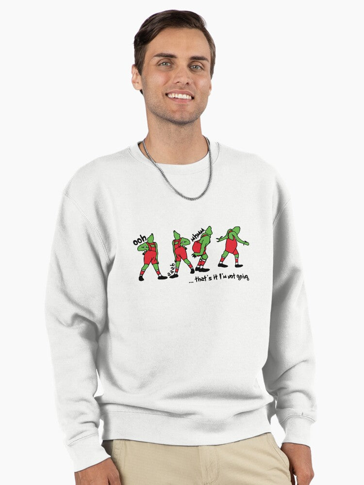 Grinch That's It I'm Not Going Red Pullover Sweatshirt