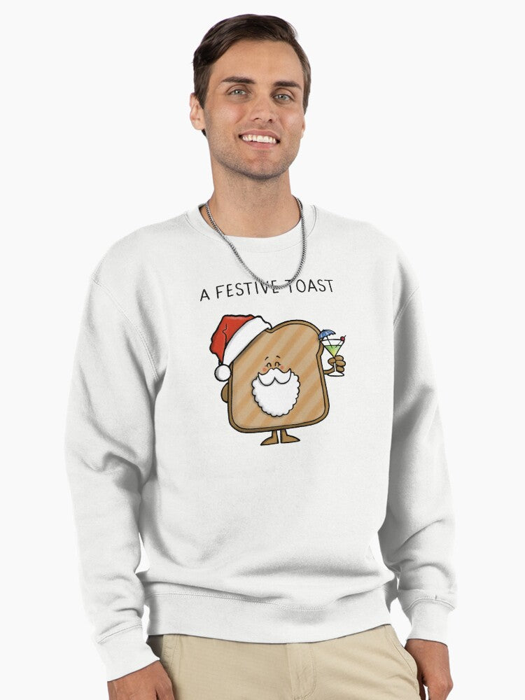 Festive Toast Pullover Sweatshirt