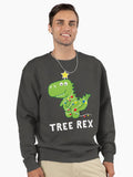 Funny Christmas Dinosaur Tree Rex Pullover Sweatshirt