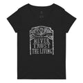 Never Trust The Living Women S V Neck Tee V Neck T Shirt Premium Print