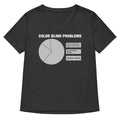 Color Blind Problems Women S V Neck Tee V Neck T Shirt Premium Print