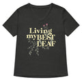 Living My Best Leaf Women S V Neck Tee V Neck T Shirt Gift Ready