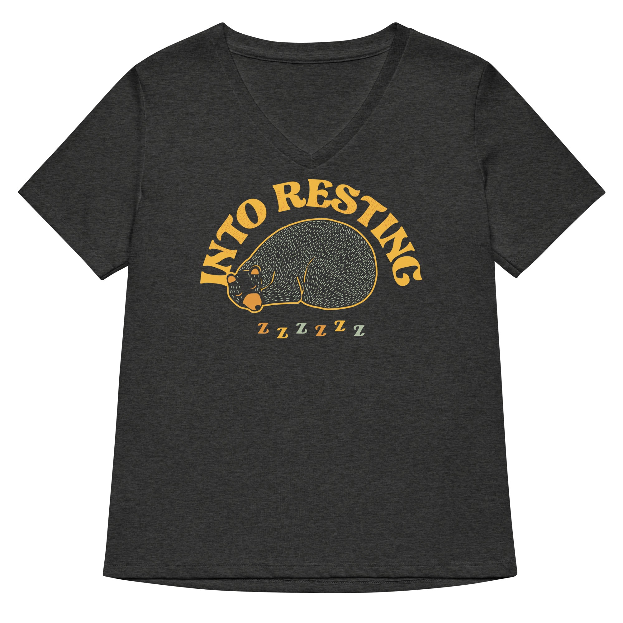 Into Resting Women S V Neck Tee V Neck T Shirt US Trend