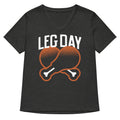 Leg Day Women S V Neck Tee V Neck T Shirt US Trend