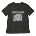 Elephants Never Forgive Women S V Neck Tee V Neck T Shirt Everyday Wear