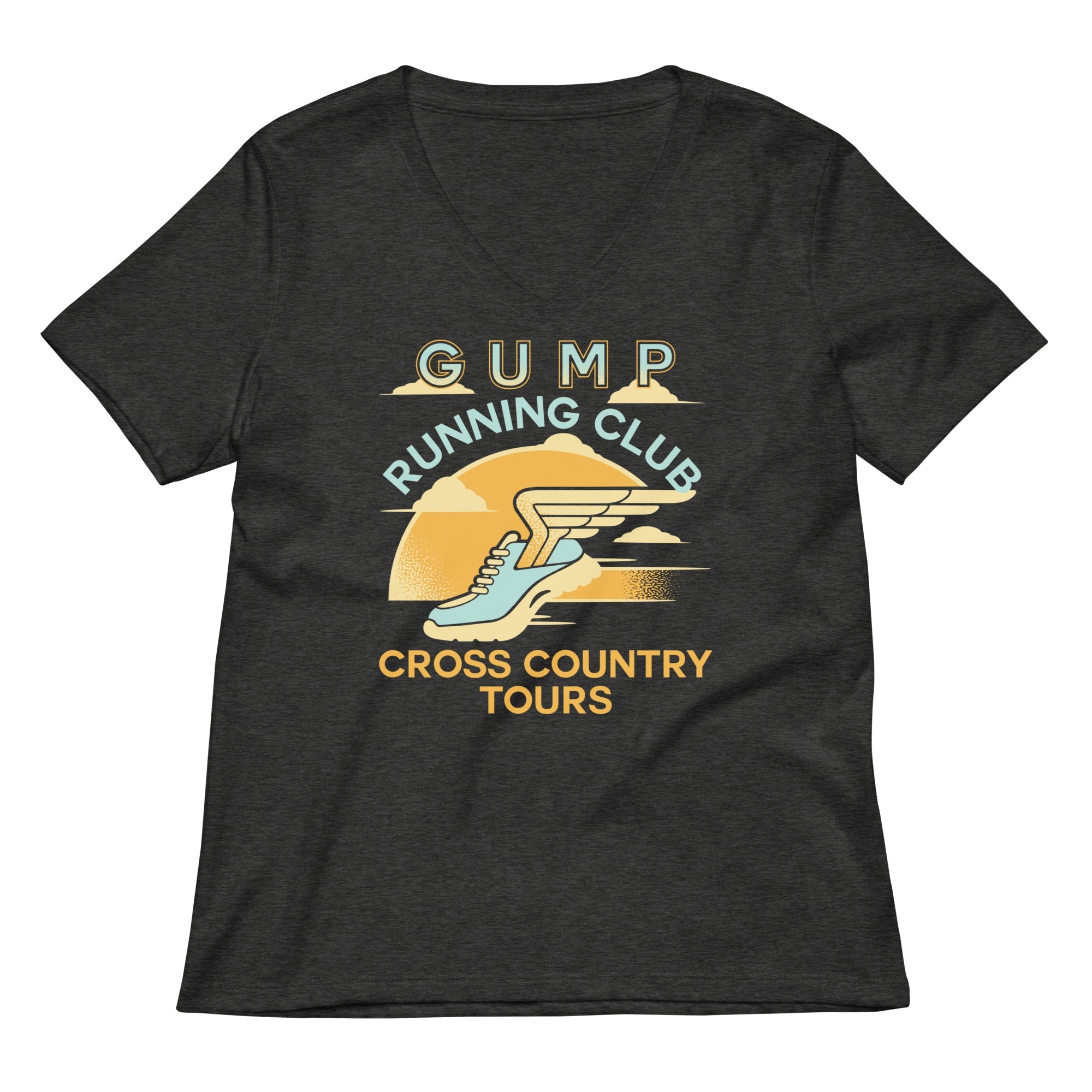 Gump Running Club Women S V Neck Tee V Neck T Shirt Gift Ready