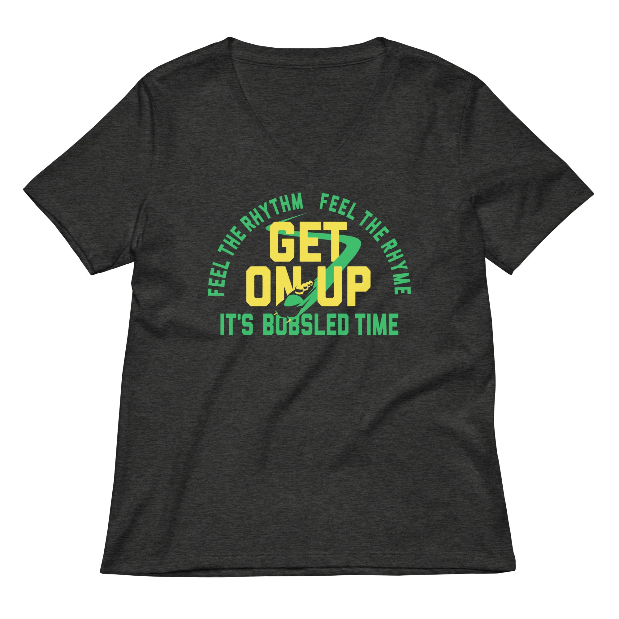 It S Bobsled Time Women V Neck Tee V Neck T Shirt Everyday Wear