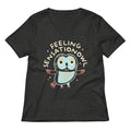 Feeling Sensationowl Women S V Neck Tee V Neck T Shirt Premium Print